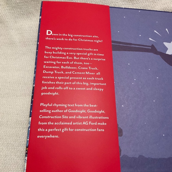 Construction Site On Christmas Night Hardcover Children’s Book - Picture 3 of 9